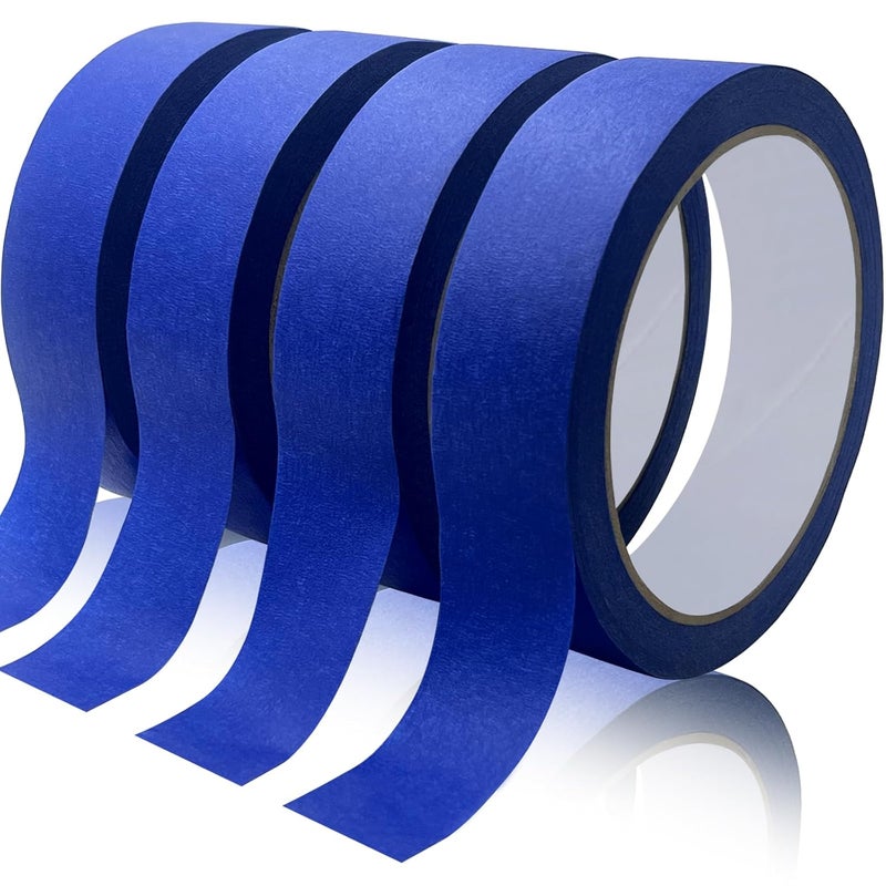 SmaringWing Blue Painters Tape, Masking Tapes, Premium Painter's Tape (88yd=4Rolls*0.94in*22yd), Adhesive Paint Tape for Wall Painting, DIY Artist Craft Arts, Decoration, Drafting, No Residue,Easy Removal - Image 1